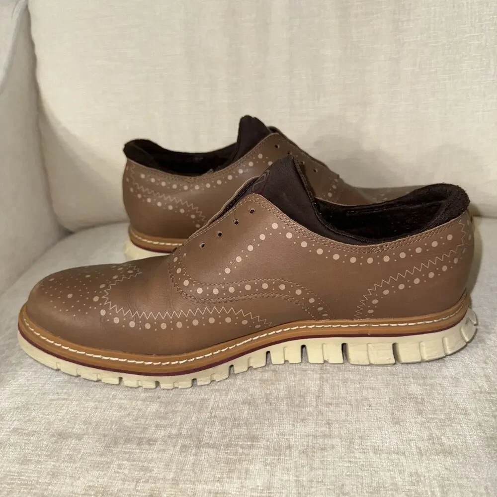 Cole Haan Men's ZERØGRAND Waterproof Wingtip Oxford C37091 Brown Leather 9.5W